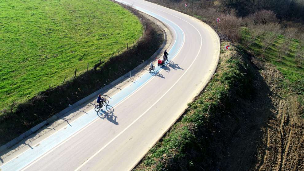 72 km’lik bisiklet yolu inşa edildi