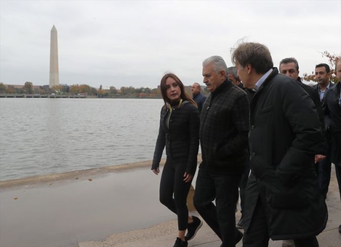 Başbakan Yıldırım Washingtonda yürüyüş yaptı