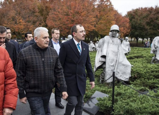 Başbakan Yıldırım Washingtonda yürüyüş yaptı