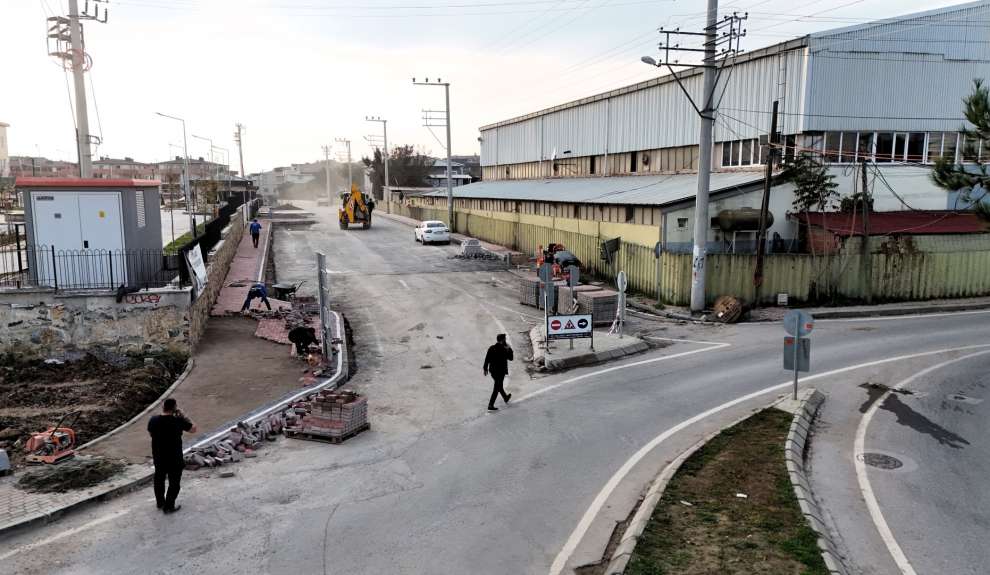 Büyükşehir çalışıyor, Darıca Özbay Sokak yenileniyor