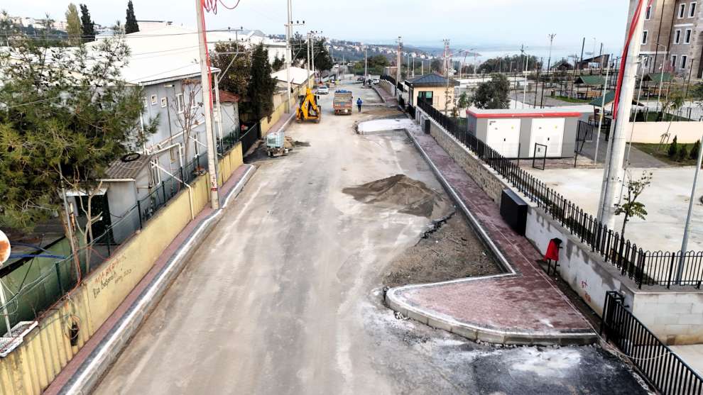 Büyükşehir çalışıyor, Darıca Özbay Sokak yenileniyor