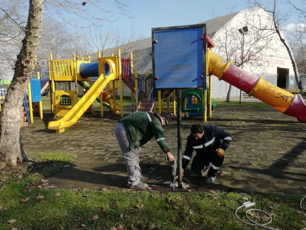 Çocuk oyun gruplarına bakım ve onarım