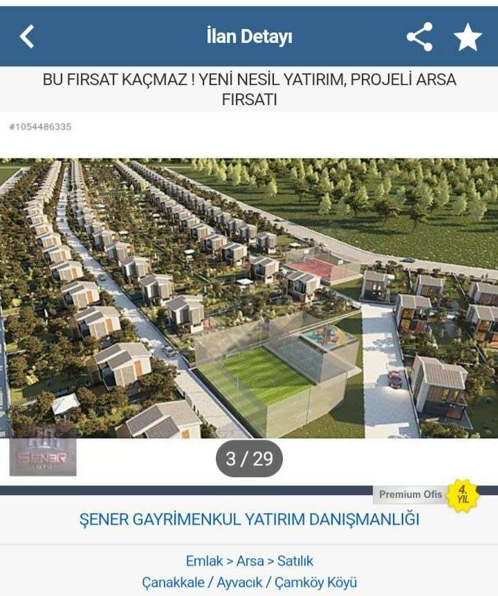 Şener GYDnin Çanakkale villa projesi satışa çıktı