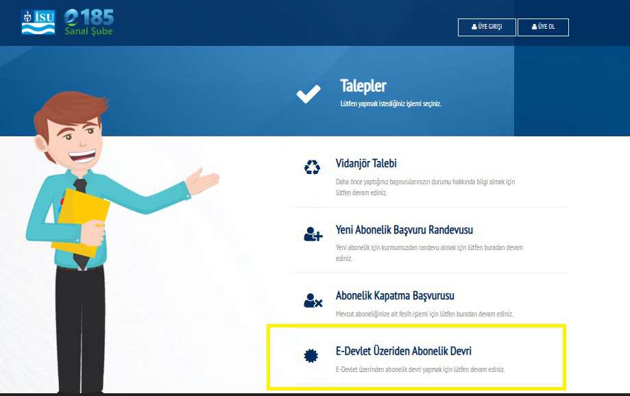 İSU, e-Devlet üzerinde hizmet vermeye başladı