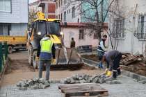 İstasyon Mahallesi 1405/2 Sokak’ta Parke Serimi Çalışması