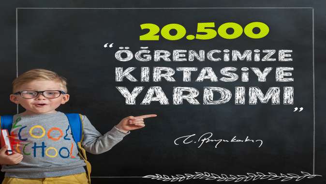 20 bin 522 öğrenciye 3 milyonluk kırtasiye yardımı