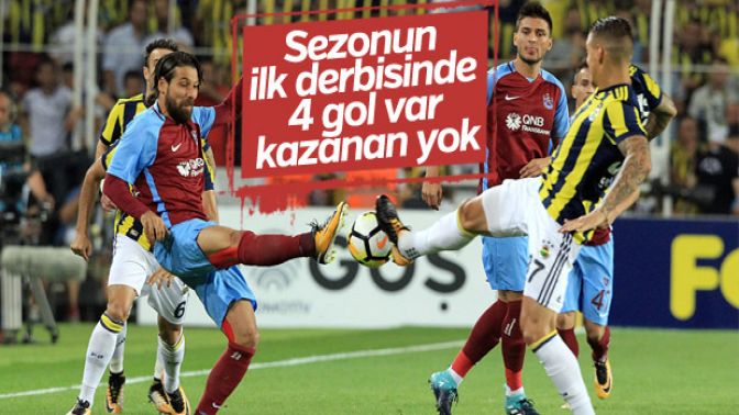 4 gollü maçta Fenerbahçe ile Trabzonspor yenişemedi