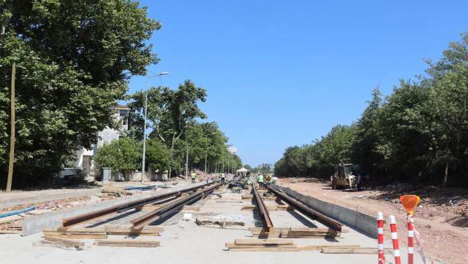 Alikahya Stadyum Tramvay Hattı’nda yoğun mesai