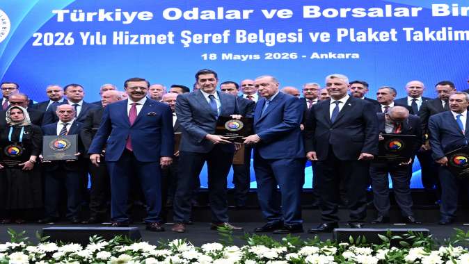 Anlıpak’a TOBB Hizmet Şeref Plaketi