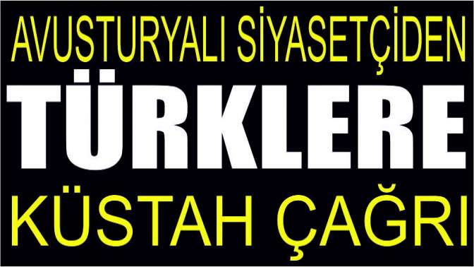 Avusturyalı siyasetçiden Türklere küstah çağrı