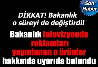 Bakanlık uyardı!