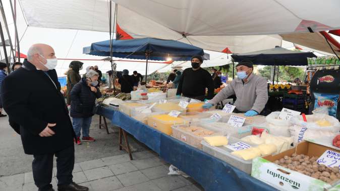 Başkan Bıyık’tan Pazar denetimi