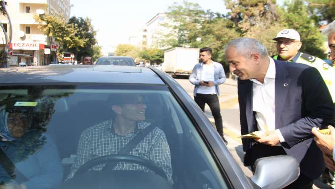 Başkan Büyükgöz trafik denetimine katıldı