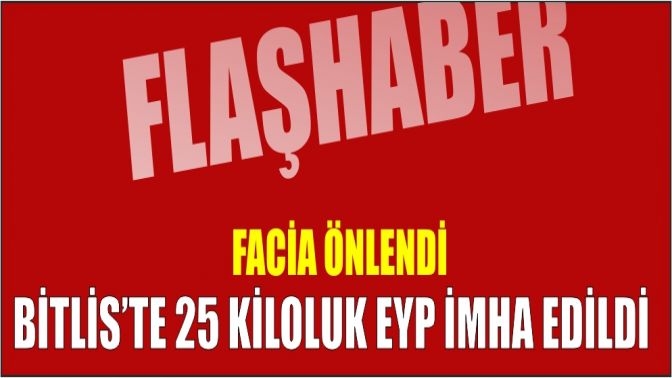 Bitlis’te 25 kiloluk EYP imha edildi