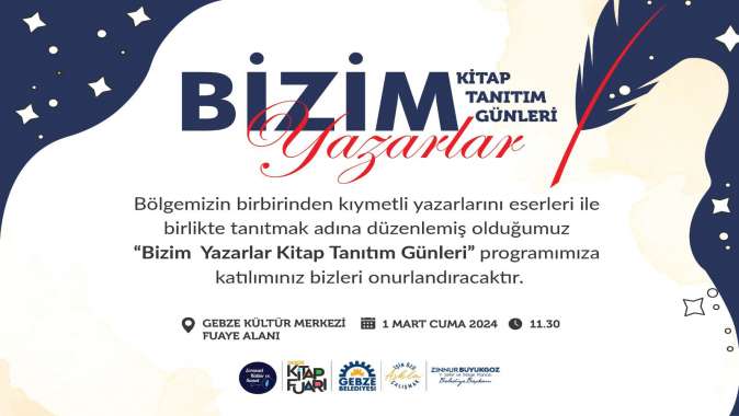 BİZİM YAZARLAR KİTAP TANITIM GÜNLERİ- 1-3 MART 2024