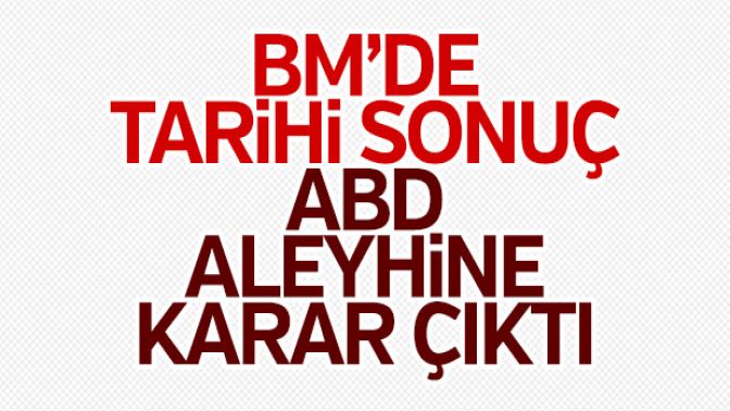 BM, ABDnin hukuksuzluğunu kabul etti