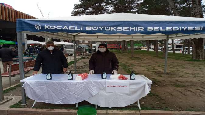 Büyükşehir, Perşembe Pazarı’na dezenfekte çadırı kurdu