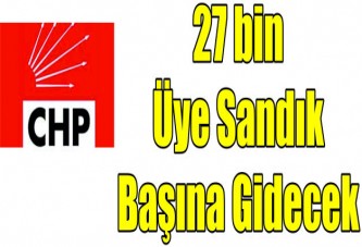 CHP’de 27 bin üye sandık başına gidecek