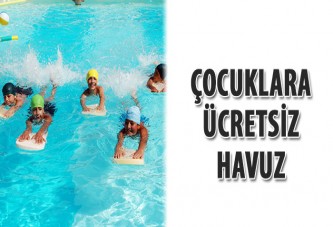 Çocuklara ücretsiz havuz