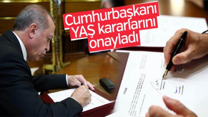 Cumhurbaşkanı Erdoğan, YAŞ kararlarını imzaladı