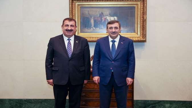 Cumhurbaşkanı Yardımcısı Cevdet Yılmaz, TÜRKYED Heyetini Kabul Etti