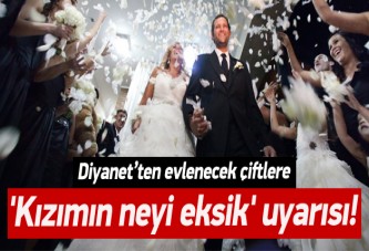 Diyanet'ten Evlenecek Çiftlere Uyarı!