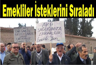 Emekliler isteklerini sıraladı