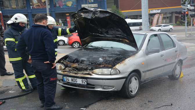 Gebzde Araç kül oldu !