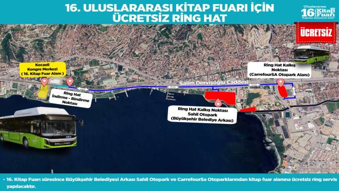 Gebze’den Derince’ye Kitap Fuarı’na ulaşım desteği;