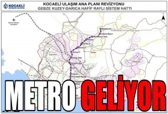 Gebze'ye metro çalışmaları sürüyor