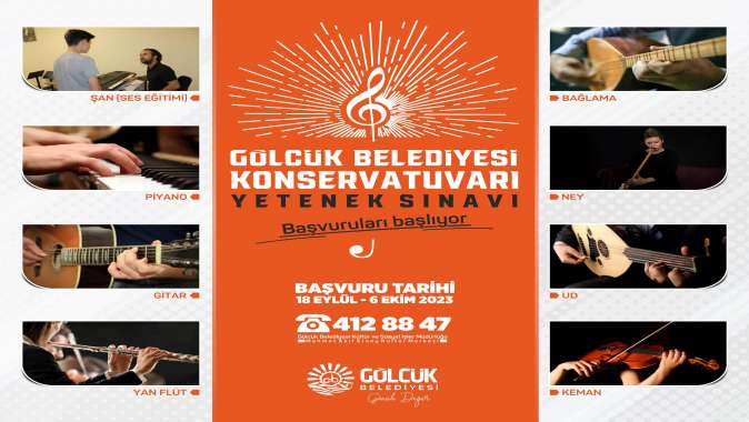 GÖLCÜK BELEDİYESİ KONSERVATUARINA BAŞVURULAR BAŞLIYOR