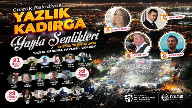 GÖLCÜK BELEDİYESİ YAZLIK KADIRGA ŞENLİĞİ 21-22-23 TEMMUZDA