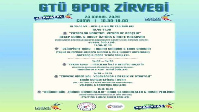 GTÜ, Spor Zirvesi 2025 ile Spor Dünyasının Önemli İsimlerini Ağırlayacak