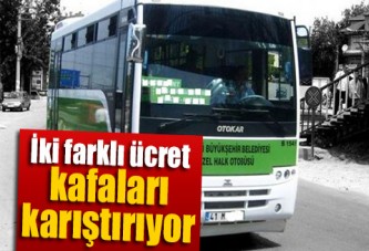 Halk otobüslerinde ki ücretler kafa karıştırıyor