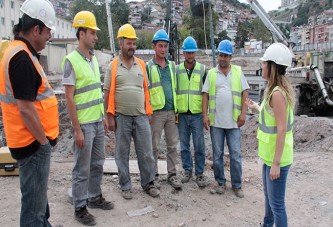 Hastane inşaatında örnek iş güvenliği