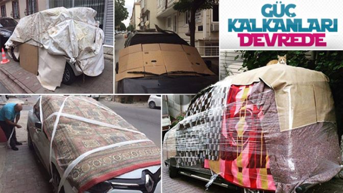 İstanbulda vatandaşların yağmur ve dolu önlemi