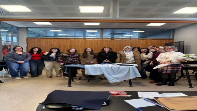 Japon tekniği ile nakış fikirlerini keşfettiler