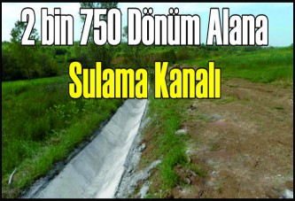 Kandıra’da 2 bin 750 dönüm alana sulama kanalı