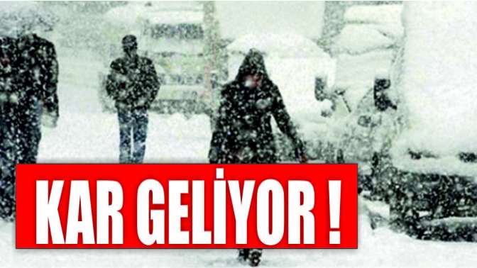Kar geliyor!