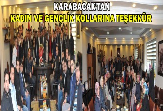 KARABACAK'TAN KADIN VE GENÇLİK KOLLARINA TEŞEKKÜR