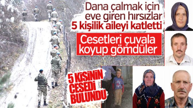 Kastamonuda kaybolan ailenin cesetleri bulundu
