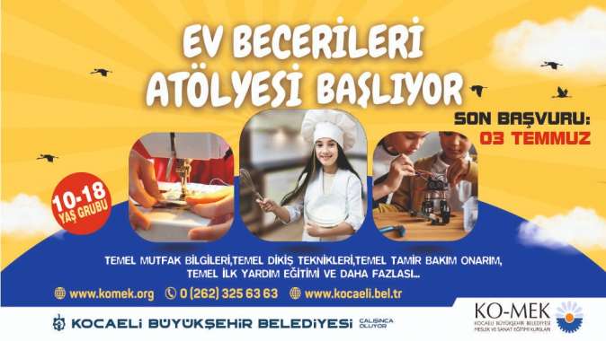 KO-MEK, ‘Ev Becerileri Atölyesi’ kursu açıyor