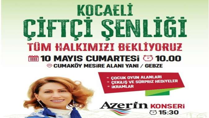 Kocaeli Büyükşehir’in “Çiftçi Şenliği” başlıyor
