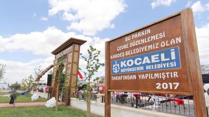 Kocaeli’den bin 400 kilometre uzakta kardeşlik parkları