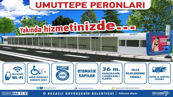 Konforlu otobüs durağı hizmete giriyor