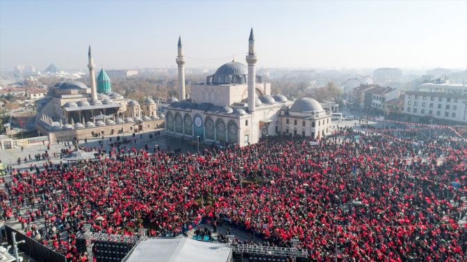 Konyada Kudüs mitingi