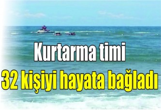 Kurtarma timi 32 kişiyi hayata bağladı