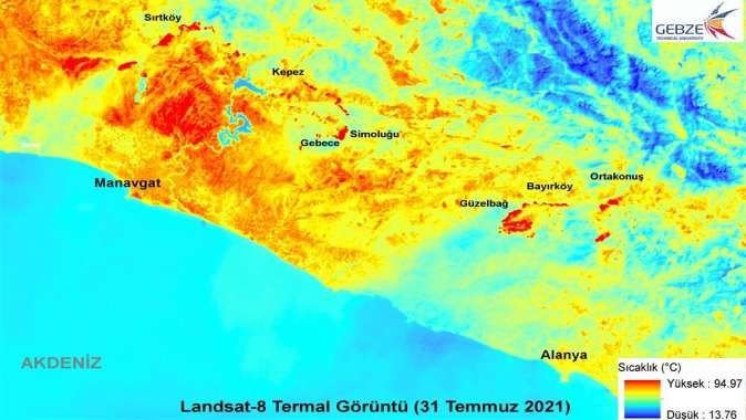 Manavgat Yangını GTÜ Tarafından Haritalandı