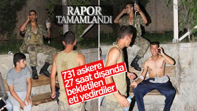 Manisada kışladaki gıda zehirlenmesi hakkında rapor