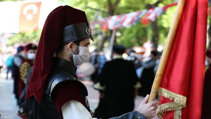 Mehteran takımı İstanbul’un fethi için yürüdü